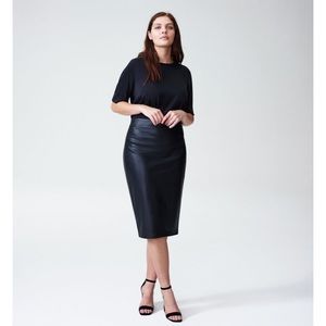 Universal Standard Vegan Leather Pencil Skirt NWT